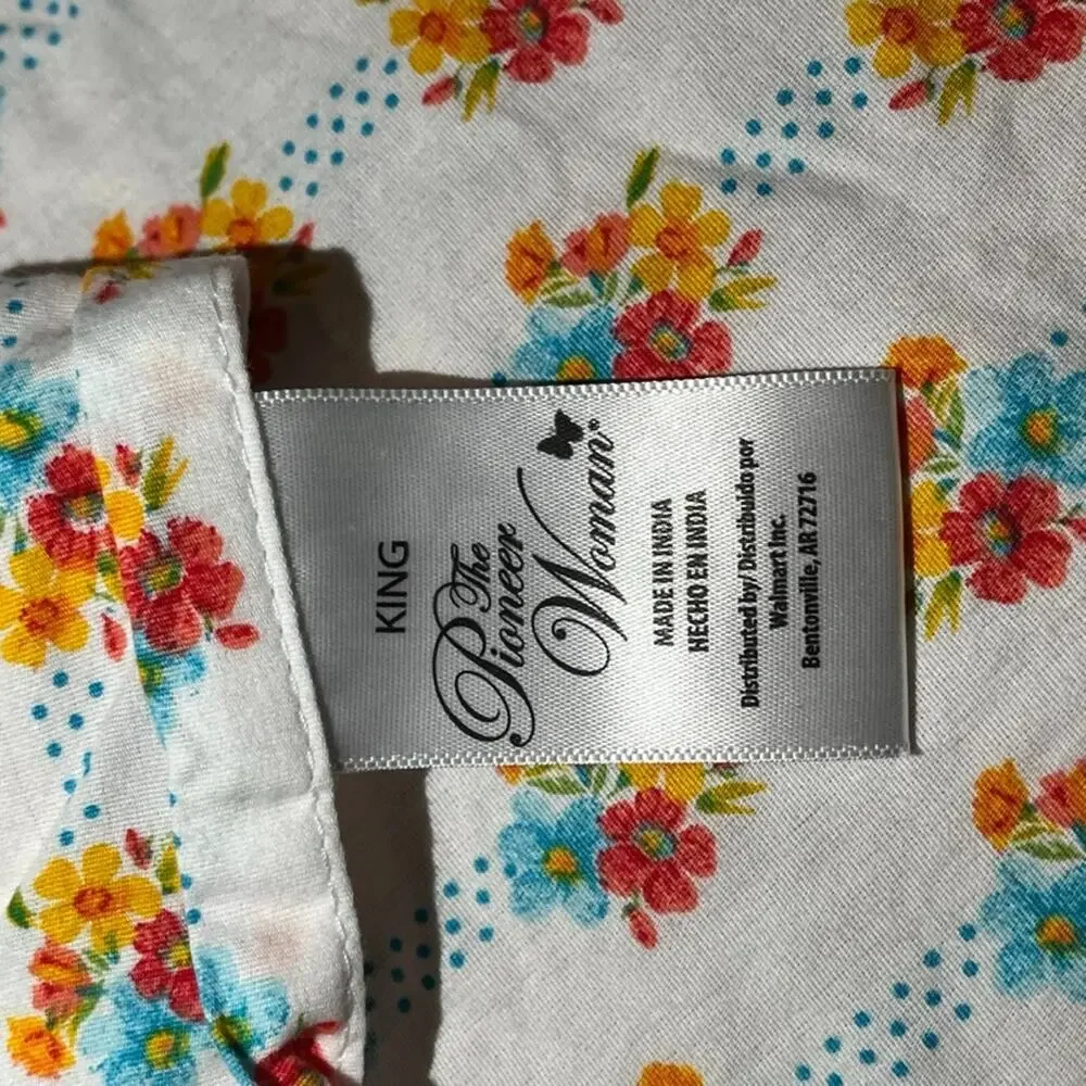 The Pioneer Woman King Sheet Set Shabby Petal Party Pillow Shams Fitted & Flat